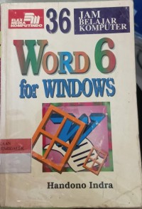 Image of 36 Jam Belajar Komputer Word 6 For Windows