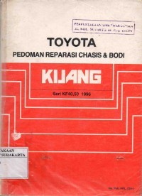 Image of TOYOTA Pedoman Reparasi Chasis & Bodi Kijang Seri KF40, 50 1996